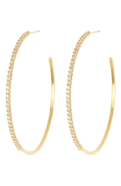 Bony Levy Audrey 18k Gold 45mm Diamond Hoop Earrings In Yellow Gold
