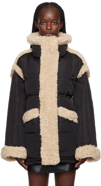 Stand Studio Black Dorothy Down Jacket In Neutrals