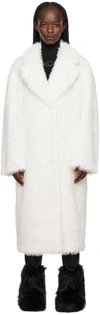 Stand Studio Genevieve Double-breasted Faux-fur Coat In 96000 Off White