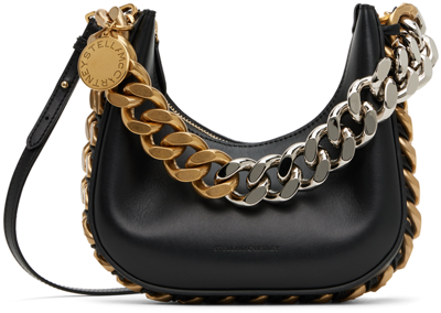 Stella Mccartney Frayme Mini Shoulder Bag In Black