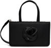 Puppets And Puppets Small Rose Leather Top-handle Bag In Black