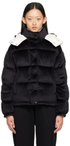 Moncler Daos Chenille Puffer Jacket In 999 Black