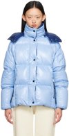 Moncler Parana Hooded Puffer Jacket In Blue