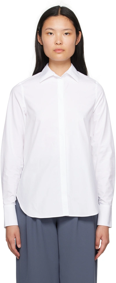 Mark Kenly Domino Tan Studio White Bertine Shirt