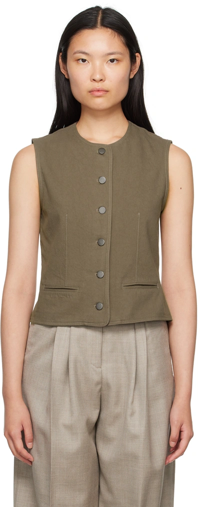 Mark Kenly Domino Tan Studio Khaki Viona Vest In Tobacco