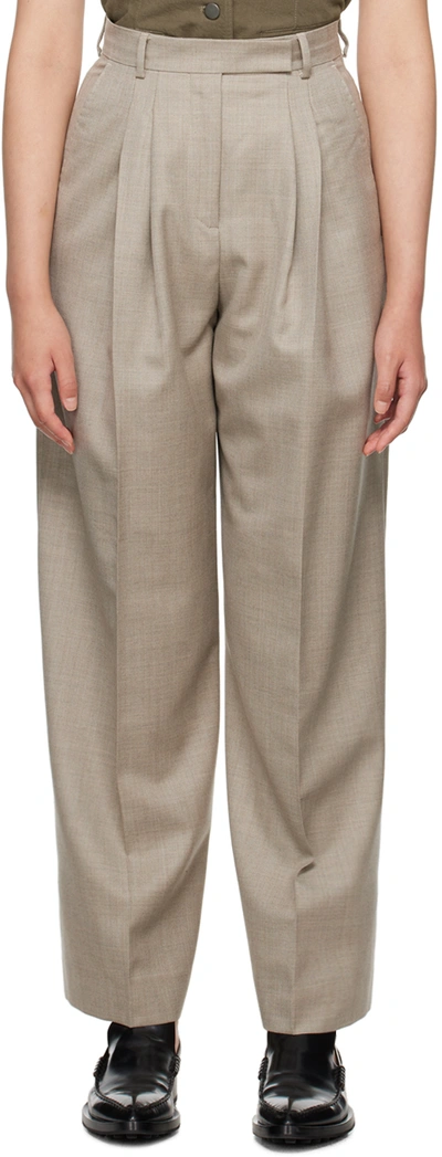 Mark Kenly Domino Tan Studio Gray Pemma Trousers In Eucalyptus