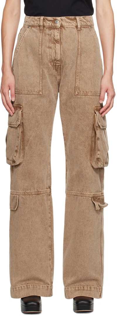 MSGM BROWN POCKET JEANS