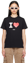 MSGM BLACK HEART T-SHIRT