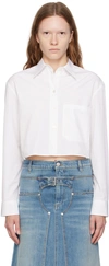 Stella Mccartney White Spread Collar Shirt In 9000 Pure White