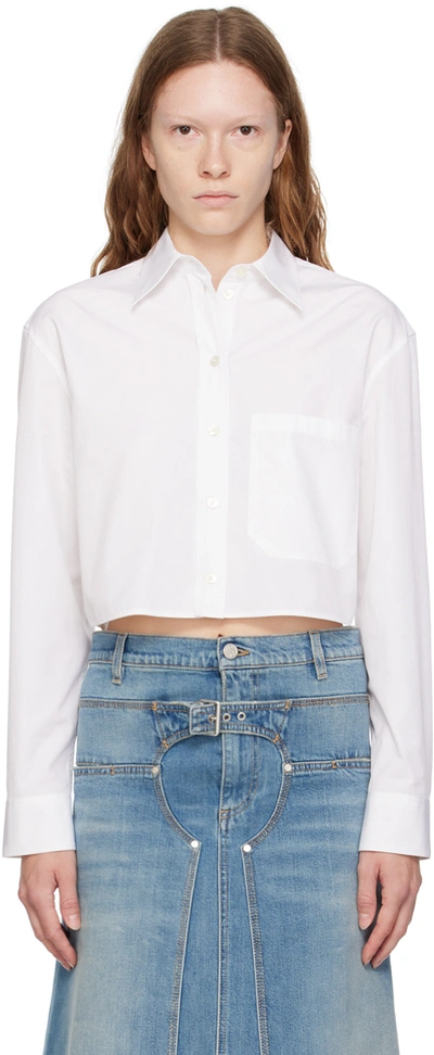 Stella Mccartney White Spread Collar Shirt In 9000 Pure White