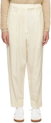CORDERA OFF-WHITE TAILORING TROUSERS