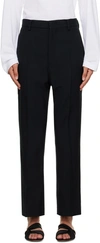 SOFIE D'HOORE BLACK PINCHED SEAM TROUSERS