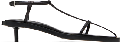 Jil Sander Black Pointed Heeled Sandals In 001 Black