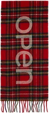 OPEN YY RED CHECK SCARF