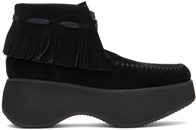 Open Yy Black Fringe Boots