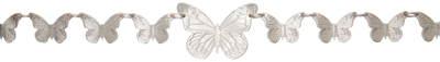 Blumarine Silver Butterfly Belt In N0995 Nikel