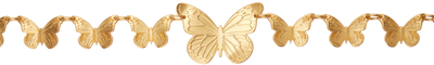 Blumarine Butterfly Chain Belt In Oro