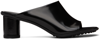 Bottega Veneta Atomic Leather Cylinder-heel Mules In 1000 Black