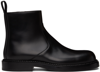 Bottega Veneta Ben Leather Ankle Boots In 1000 Black