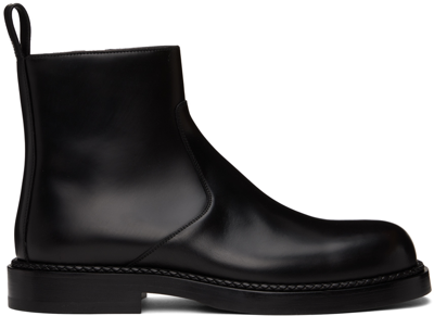 BOTTEGA VENETA BLACK STRUT BOOTS