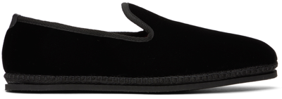 Tom Ford Black Velvet Loafers In 1n001 Black