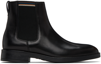Paul Smith Black Lansing Chelsea Boots In 79 Blacks