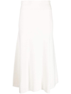 P.A.R.O.S.H FLARED JERSEY MIDI SKIRT