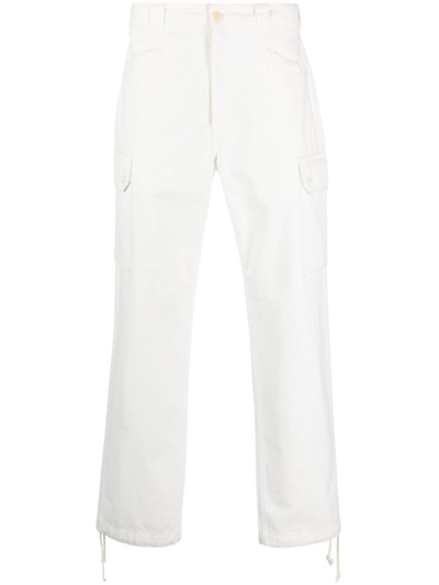 Fursac Cargo-pocket Straight-leg Trousers In White