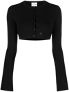 COURRÈGES CREW-NECK CROPPED CARDIGAN