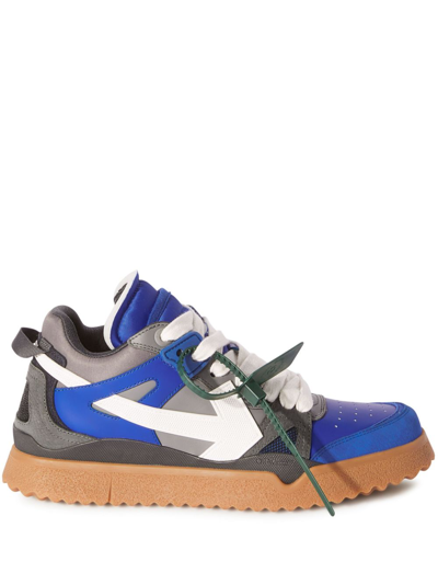 Off-white Mid Top Sponge Sneakers In Blue