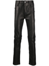 RICK OWENS SKINNY-CUT LEATHER TROUSERS