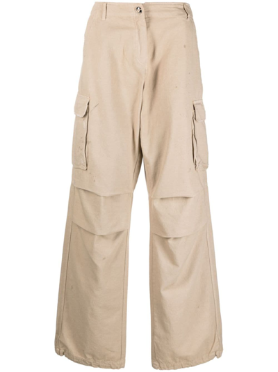 Coperni Long Wide-leg Trousers In Neutrals