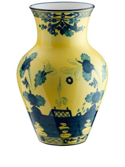 Ginori 1735 Oriente Italiano Vase (25cm) In Yellow