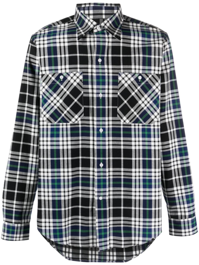 Fursac Plaid-check Cotton Shirt In Noir