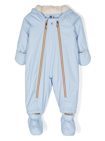 K-way Babies' Glove-sleeve Zip-up Tracksuit In Blue