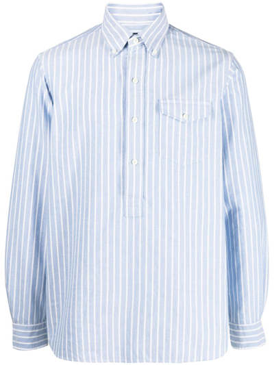 Polo Ralph Lauren Stripe-pattern Cotton Shirt In Blue