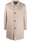 Kired Single-breasted Cashmere Coat In Neutrals