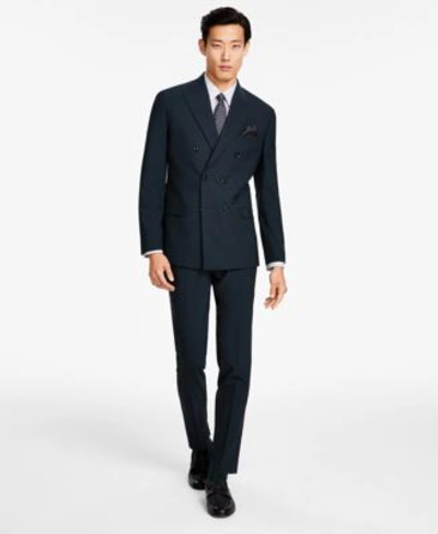 Bar Iii Mens Slim Fit Double Breasted Suit Jacket Pants Created For Macys In Emerald Green