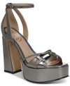 Sam Edelman Women's Kamille Strappy Platform High Heel Sandals In Pewter Olive