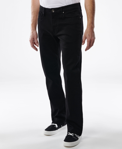 Lazer Men's Loose Fit Rigid Jeans In Black