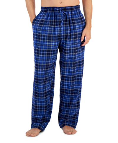 Club Room Men's Flannel Pajama Pants, Created For Macy's In Navy