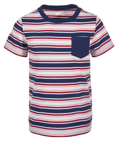 Epic Threads Little Boys Striped Pocket T-shirt, Created For Macy's In Navy Sea