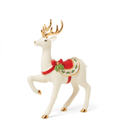 Lenox Standing Reindeer Figurine In White