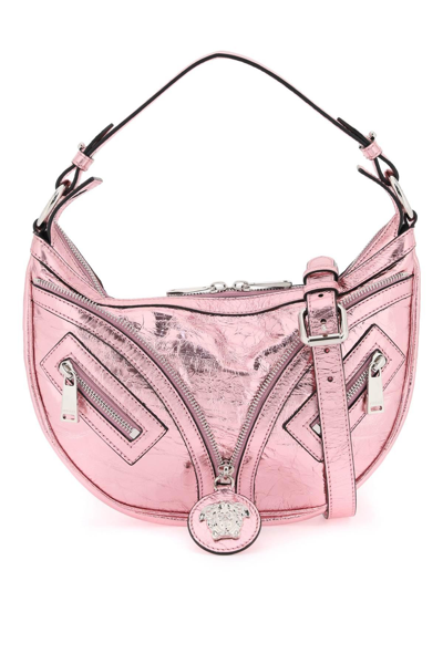 Versace Metallic Leather 'repeat' Hobo Bag In Mixed Colours