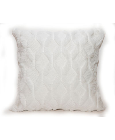 Jill Zarin Geo Diamond Decorative Pillow, 18" X 18" In White