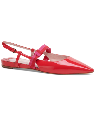 Kate Spade Women's Maritza Pointed-toe Slingback Flats In Engine Red