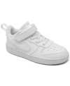 Nike Toddler Court Borough Low Recraft Adjustable Strap Casual Sneakers From Finish Line In White