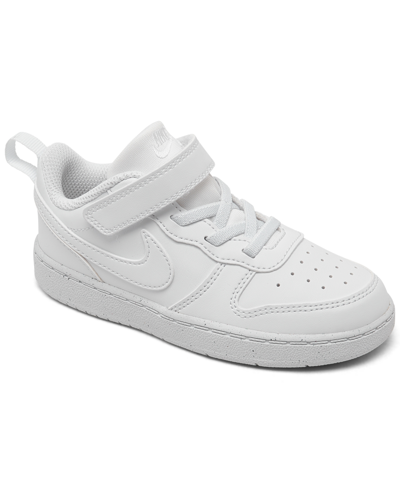 Nike Toddler Girls Court Borough Low Recraft Stay-put Casual Sneakers From Finish Line In White