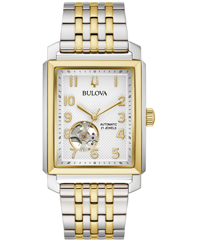 Bulova Men's Automatic Classic Sutton Two-tone Stainless Steel Bracelet Watch 33mm In White/two-tone