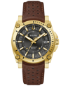 BULOVA MEN'S PRECISIONIST ICON BROWN LEATHER STRAP WATCH 40MM